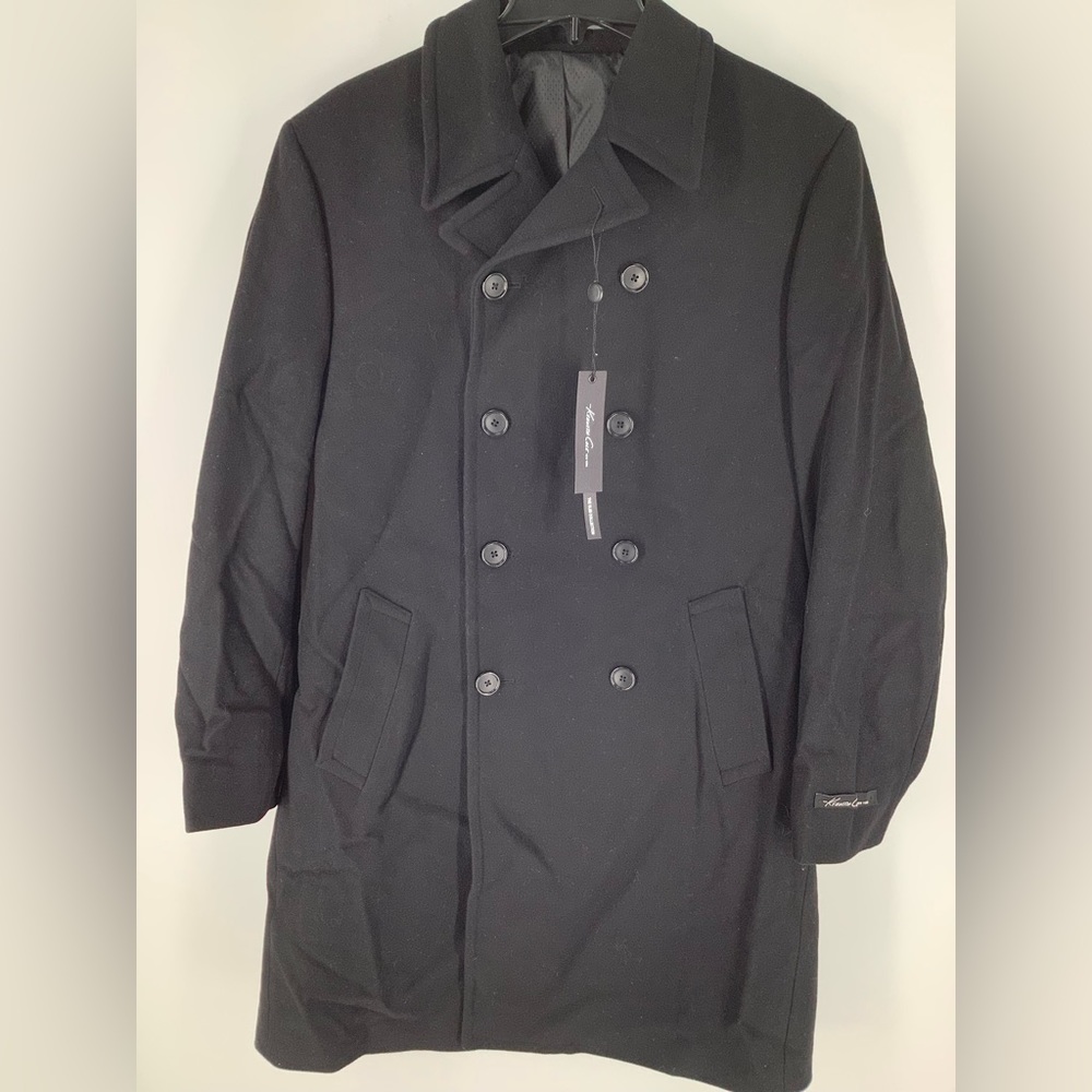 Kenneth Cole New York Elan Top Coat Black Men's TK1310-ELAN Sz 44 NWT